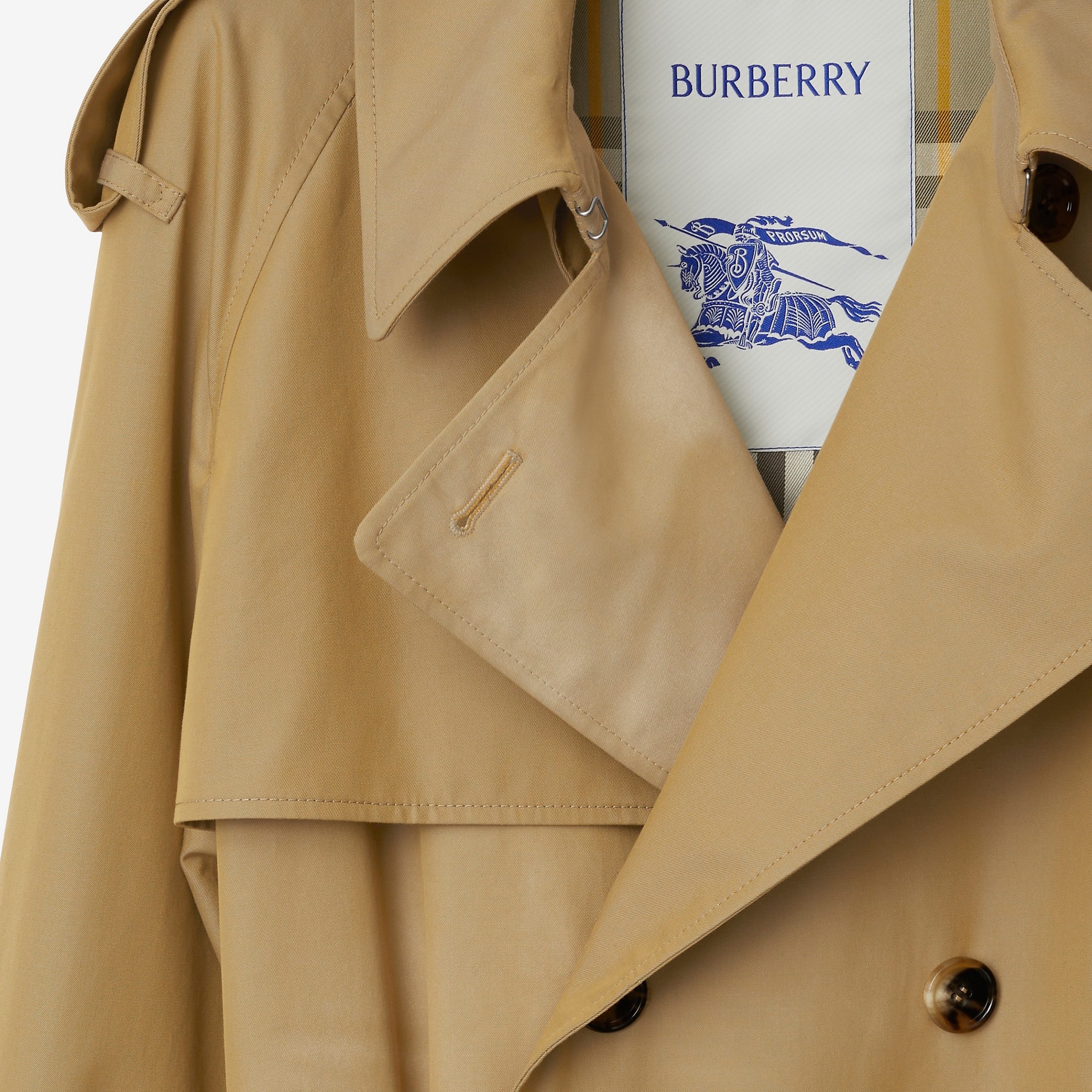 Long Gabardine Trench Coat - 6