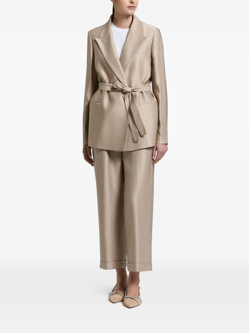 PESERICO single-breasted belted blazer outlook