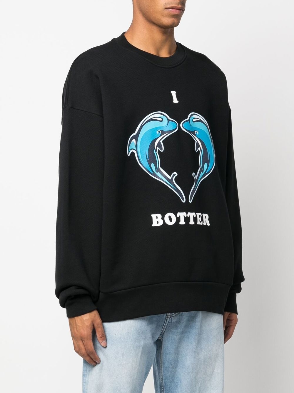 graphic-print crew neck sweatshirt - 3