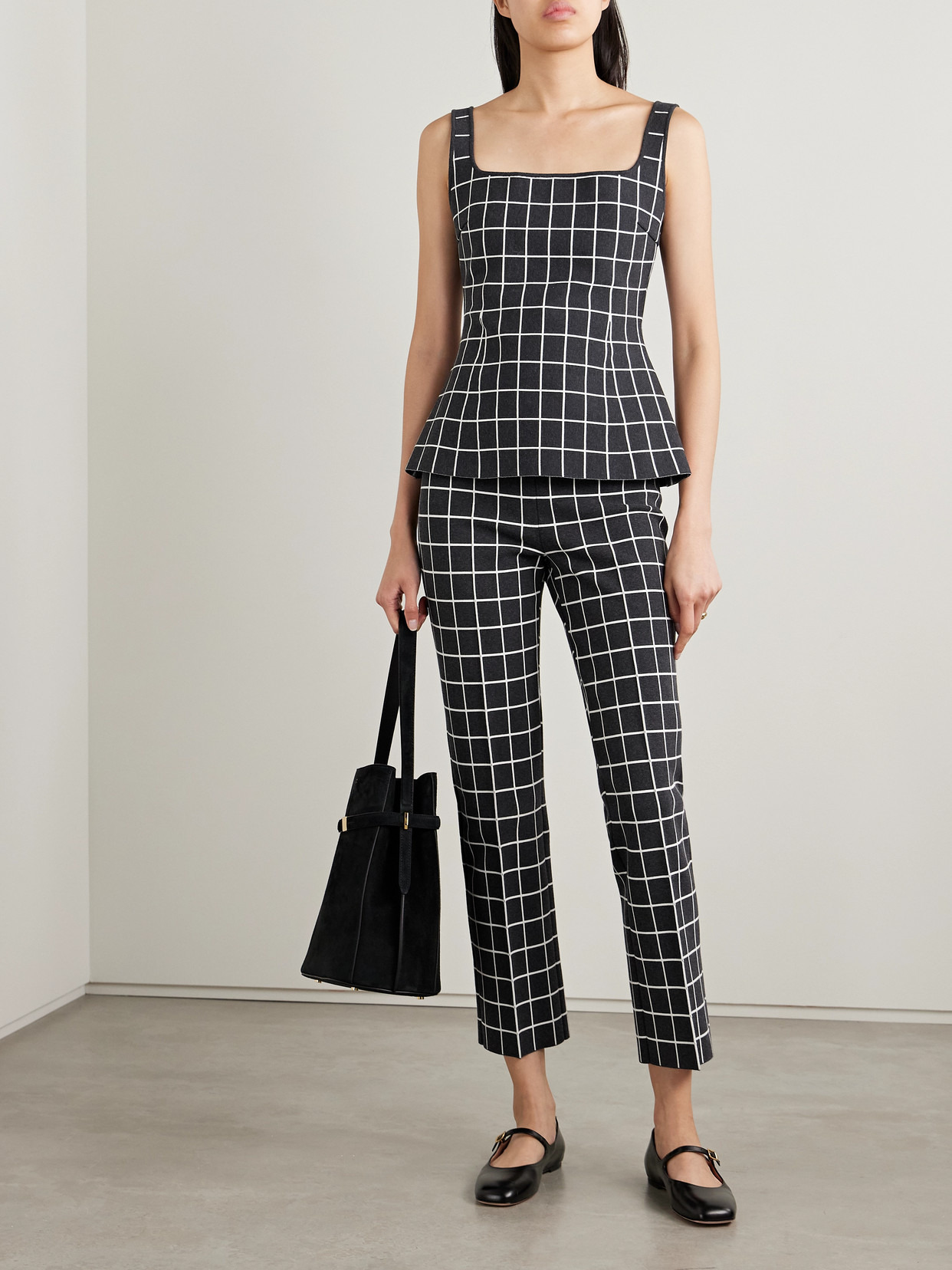 Inna Checked Cotton-blend Tank - 2