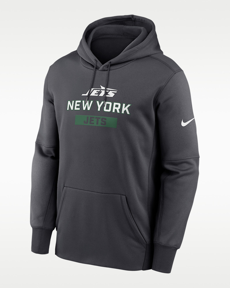 New York Jets Toss Sweep Men’s Nike Therma NFL Pullover Hoodie 1