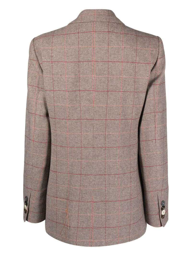 FORTELA grid-pattern double-breasted blazer outlook