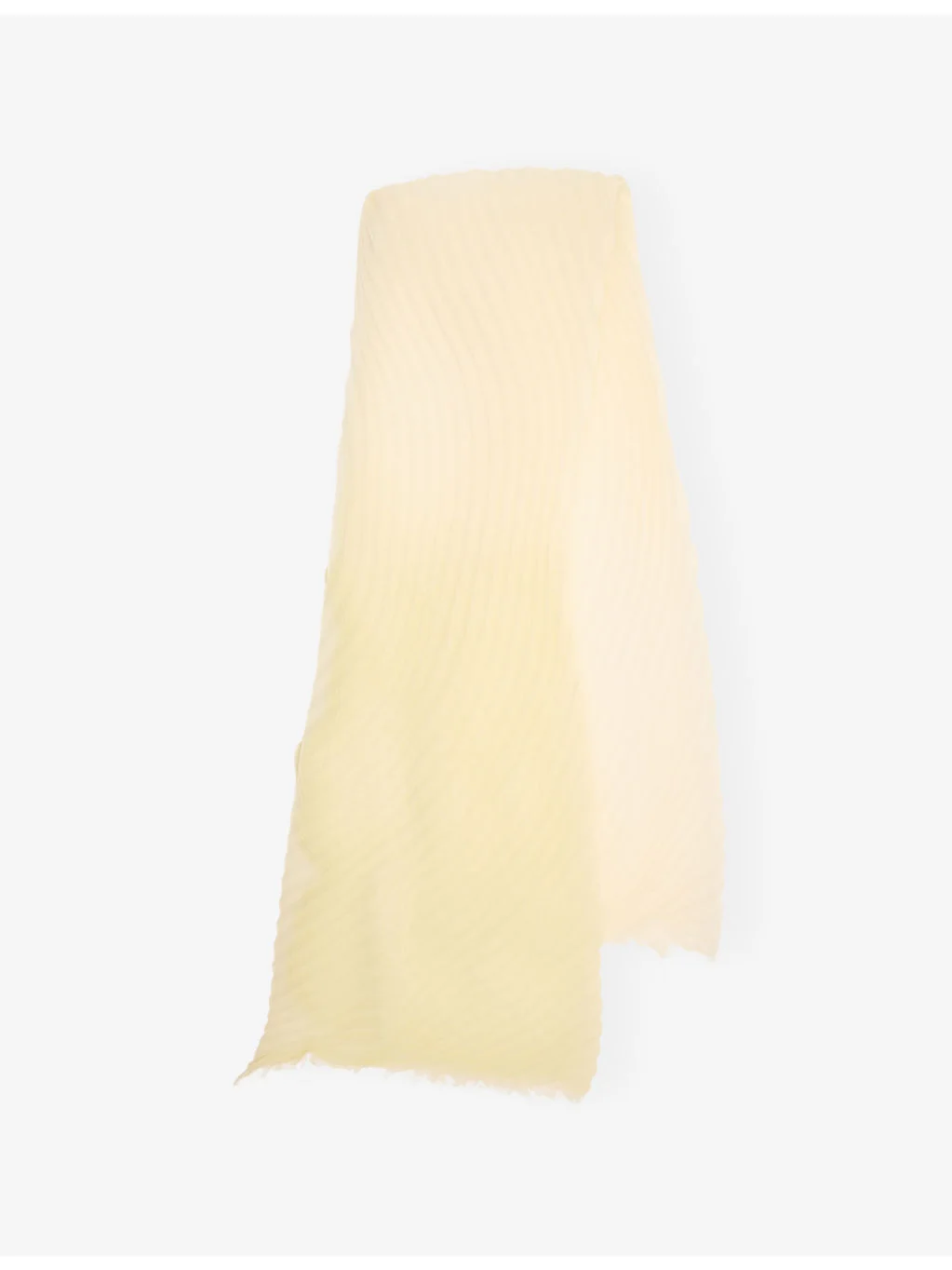 Gradation Hand-Pleated Ramie-Blend Stole - 1