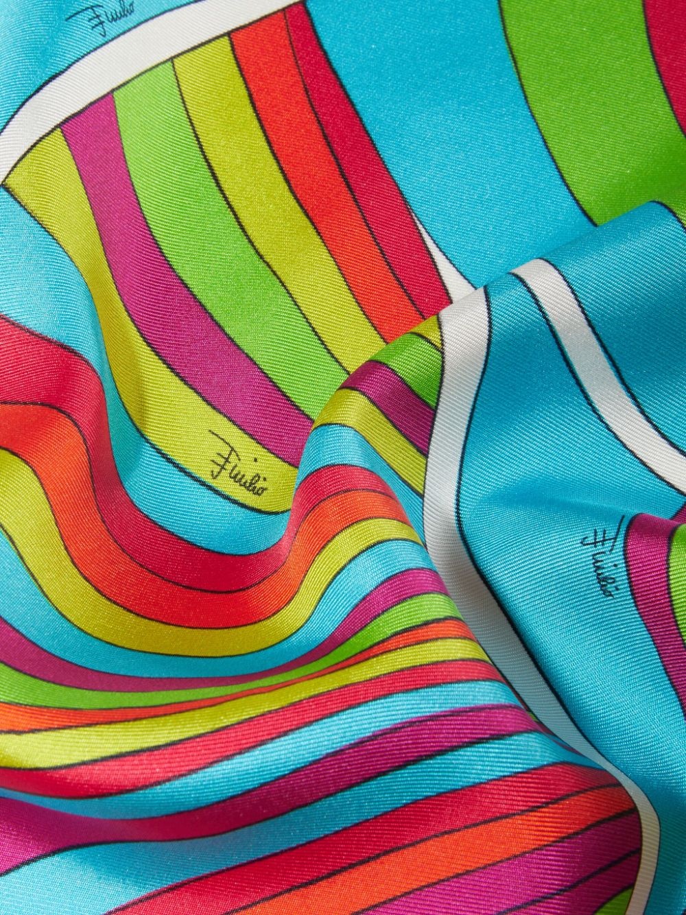 Iride and Onde-print silk scarf - 3