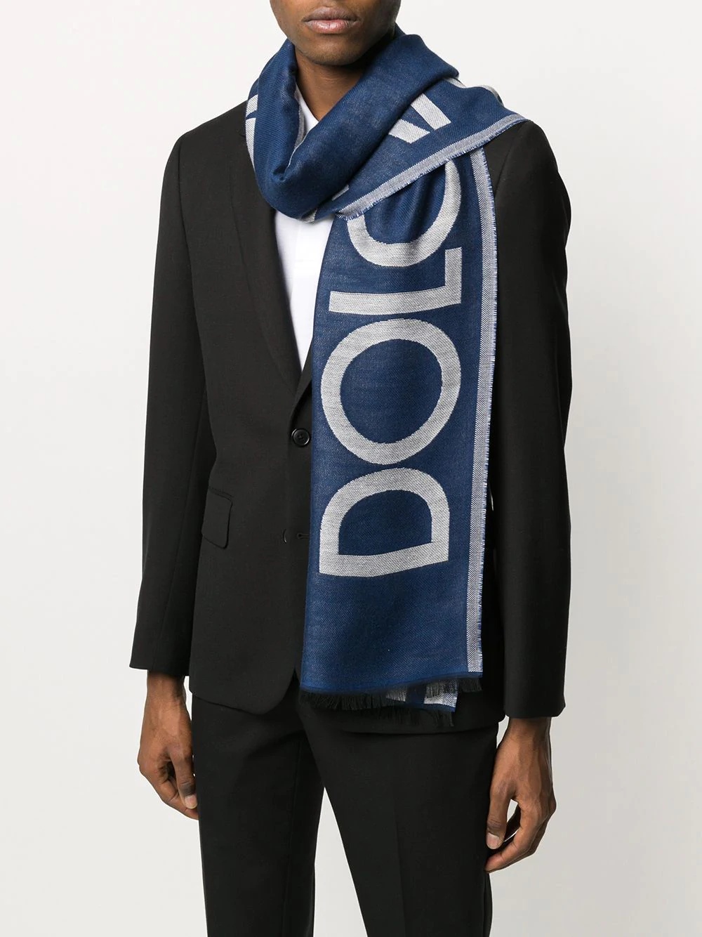 logo print scarf - 2