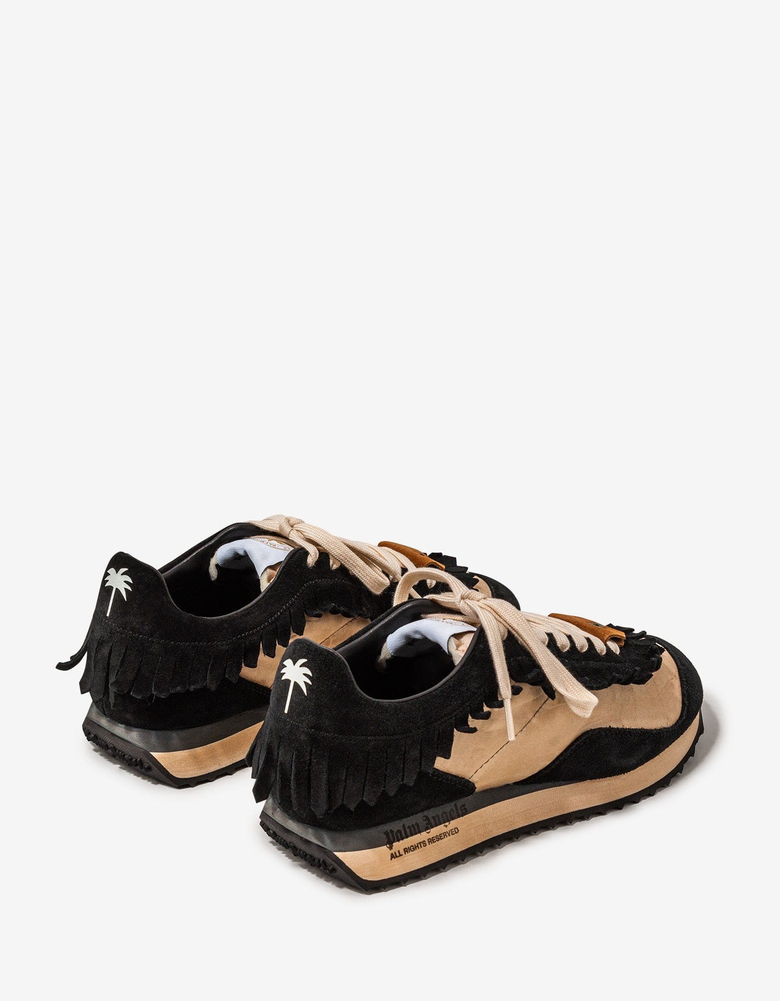Palm Angels Black Fringe Runner Trainers - 7
