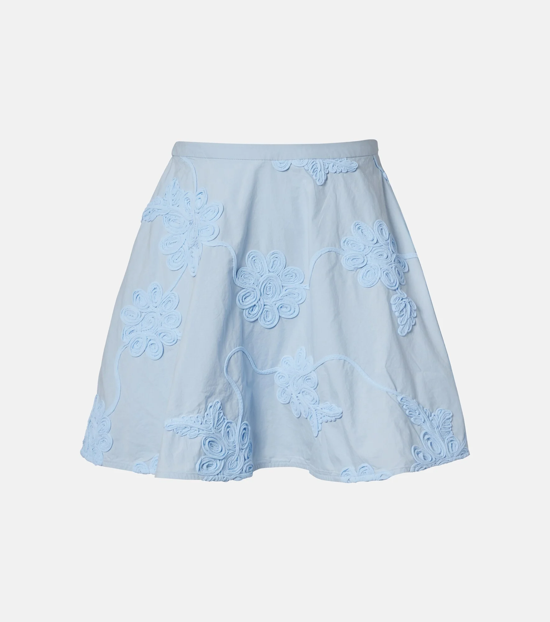 Embroidered cotton miniskirt - 1