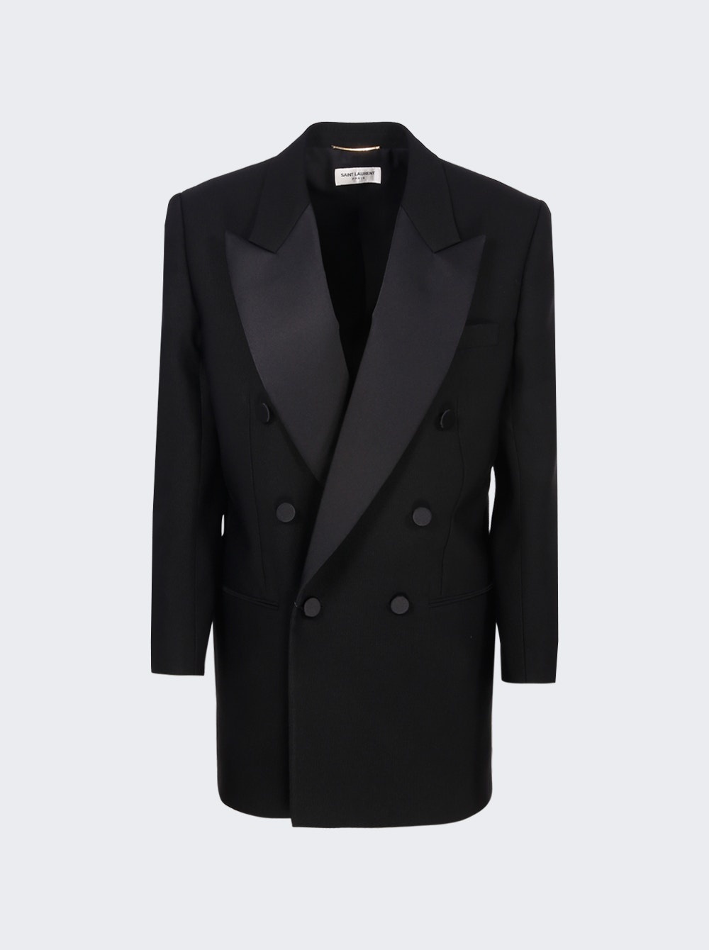 Double-breasted Tuxedo Jacket Black - 1