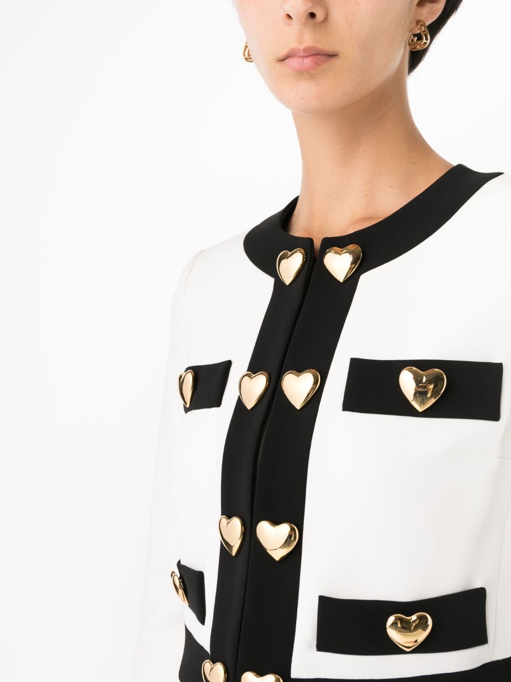 heart-embellished cropped jacket - 5