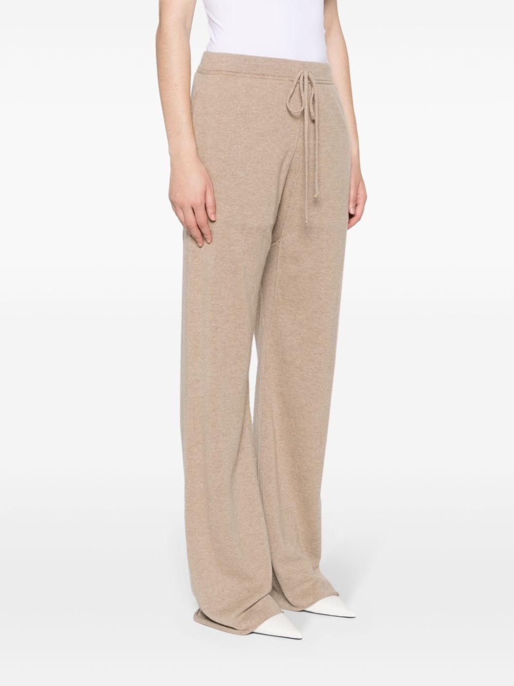 straight-leg knitted trousers - 3