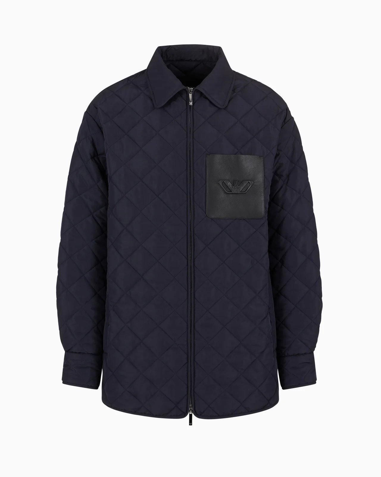 Diamond-quilted nylon blouson with logo pocket - 1