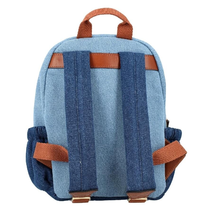 Chloe Two Tone Logo Embroidered Cotton Backpack - 2