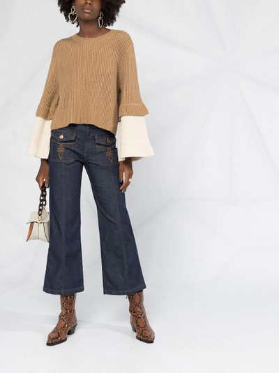 See by Chloé mid-rise flared jeans outlook