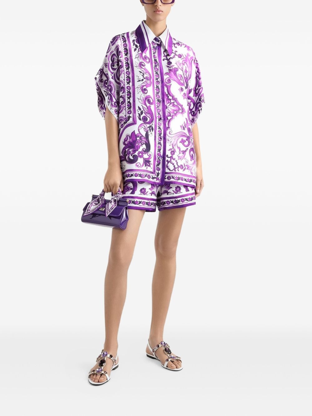 Majolica-print shorts - 2