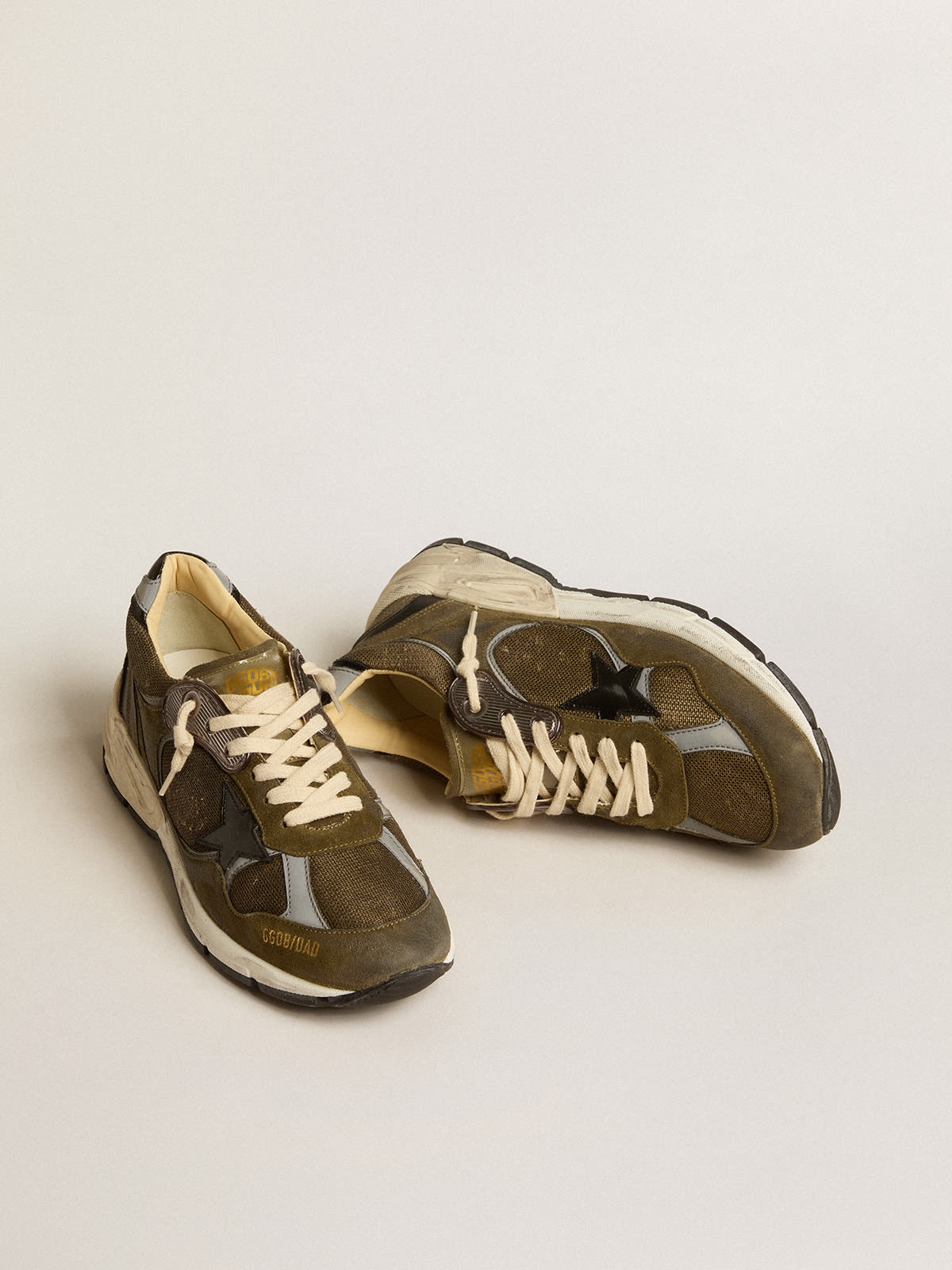 Women’s Dad-Star in suede and mesh with black leather star and heel tab - 2
