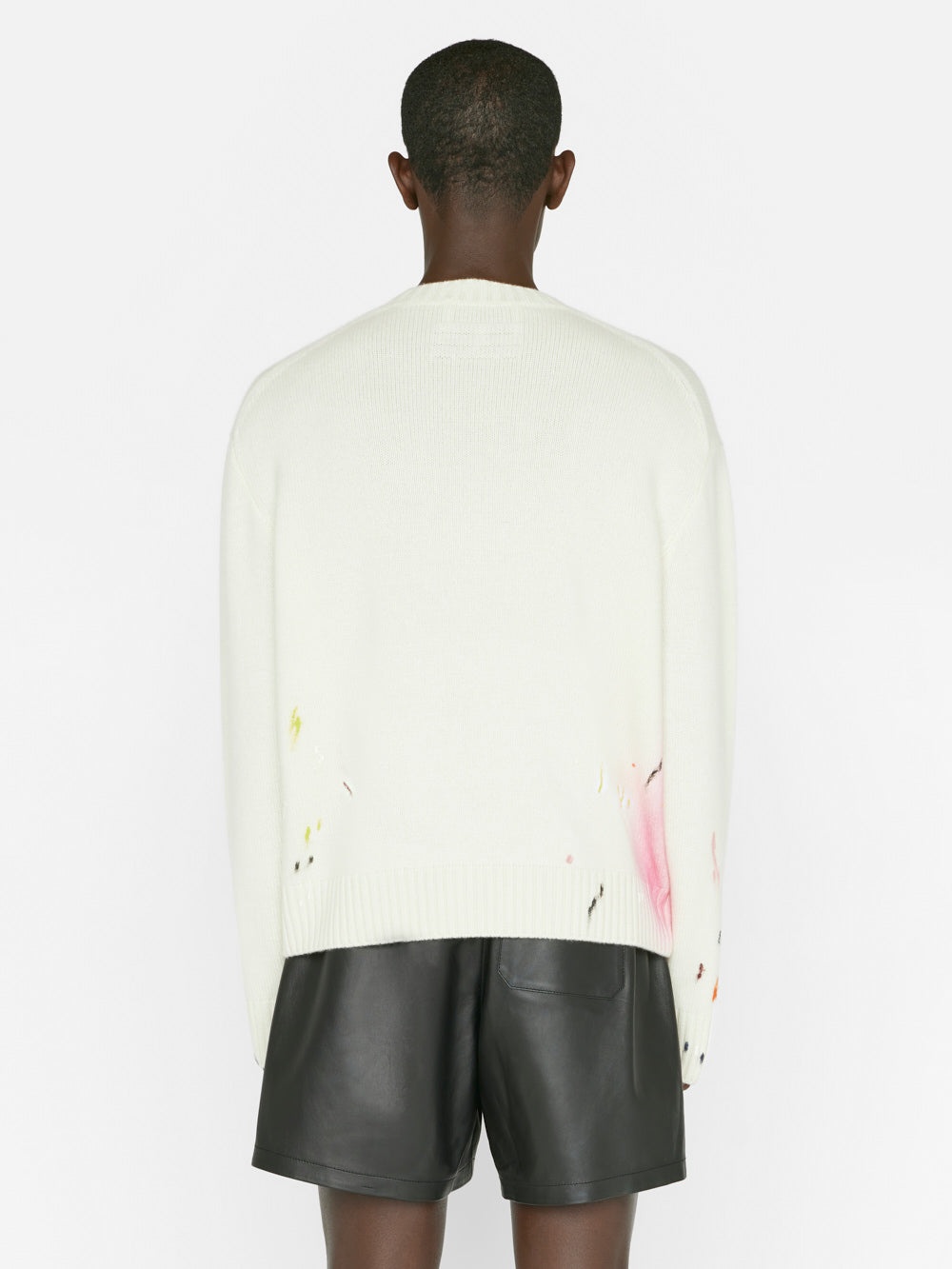 Color Spray Sweater in Off White Multi - 7