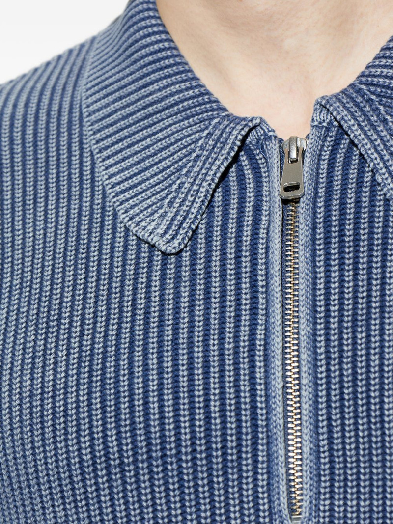 Saearl ribbed zip-fastening polo shirt 5