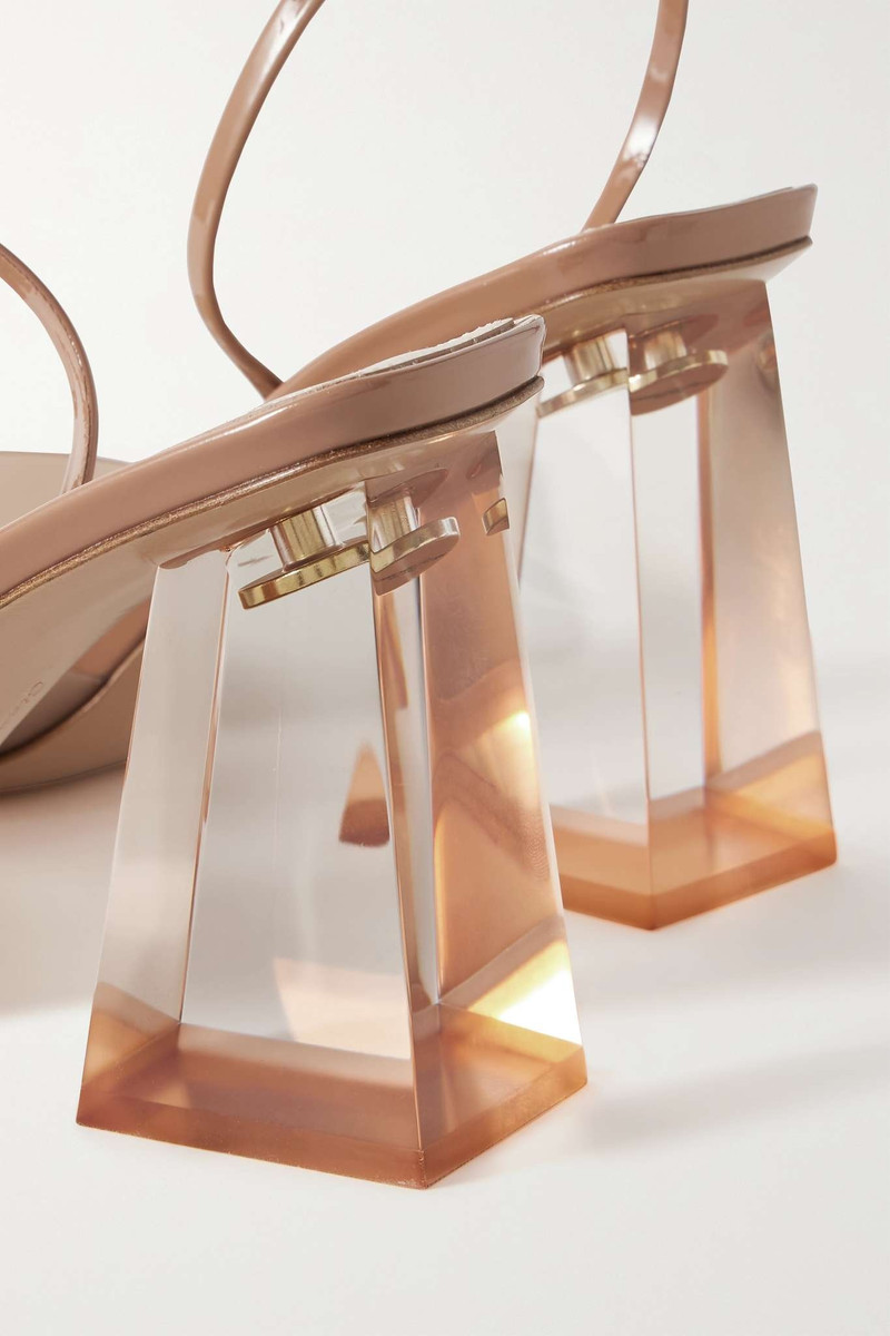 PVC and metallic leather sandals 4
