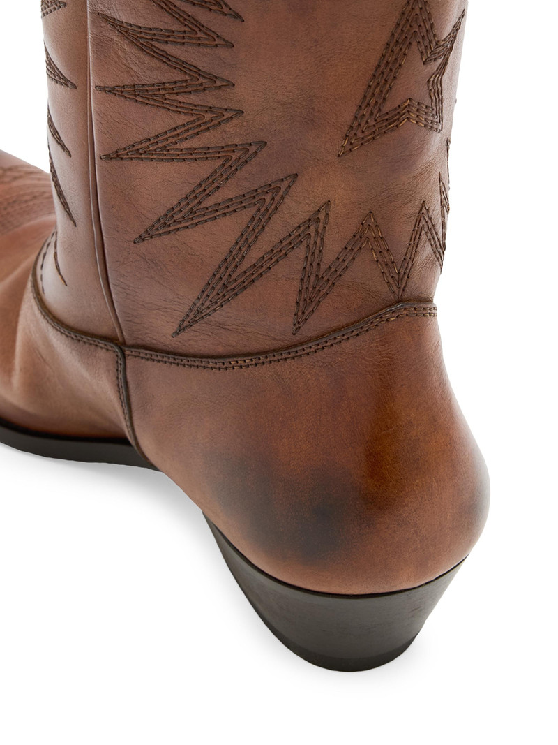 Men's Wish Star Leather Cowboy Boots - Tan 5