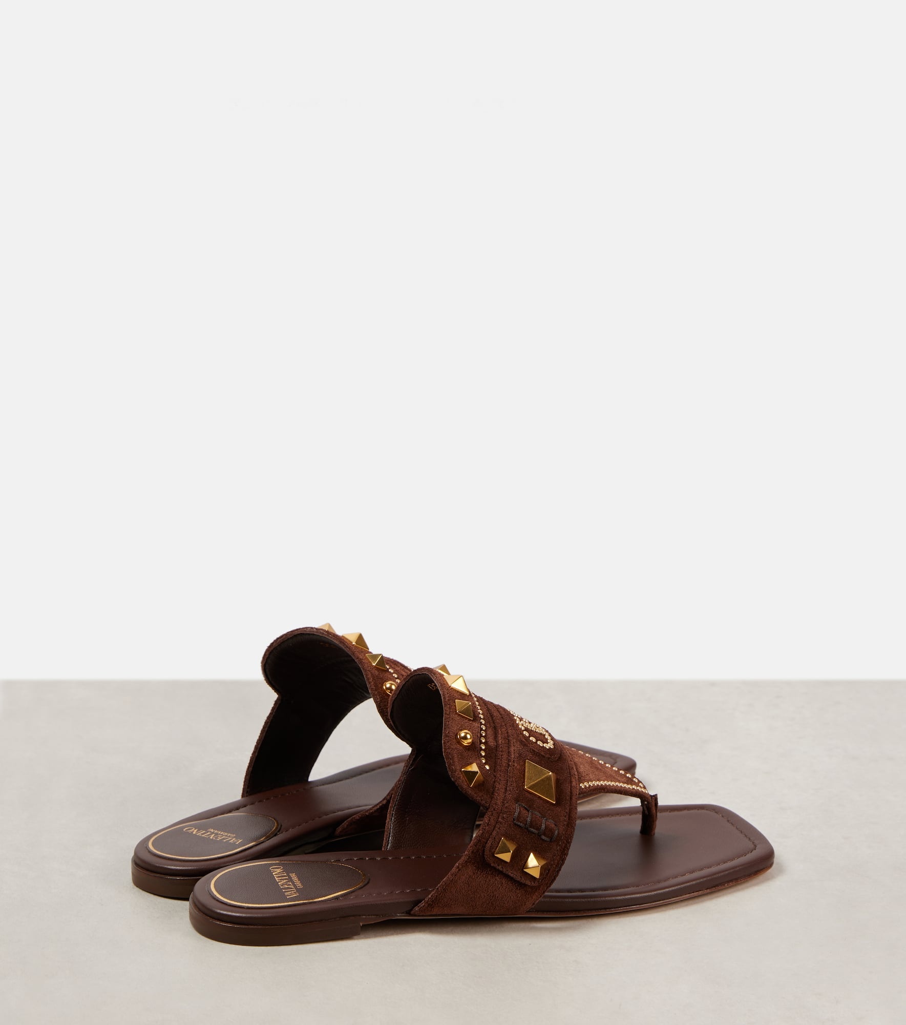 Plaster Caster studded suede thong sandals - 2