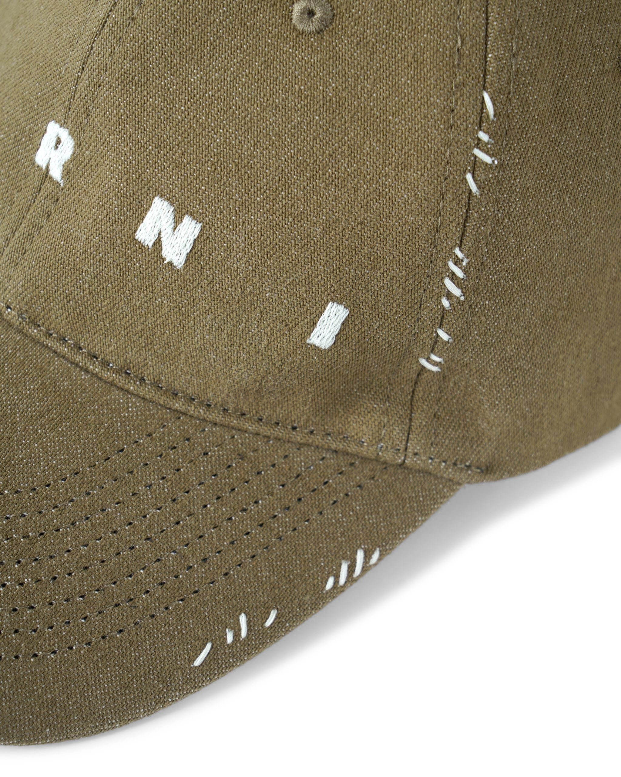 Marni Logo Embroidered Hat 'Beige' - 3