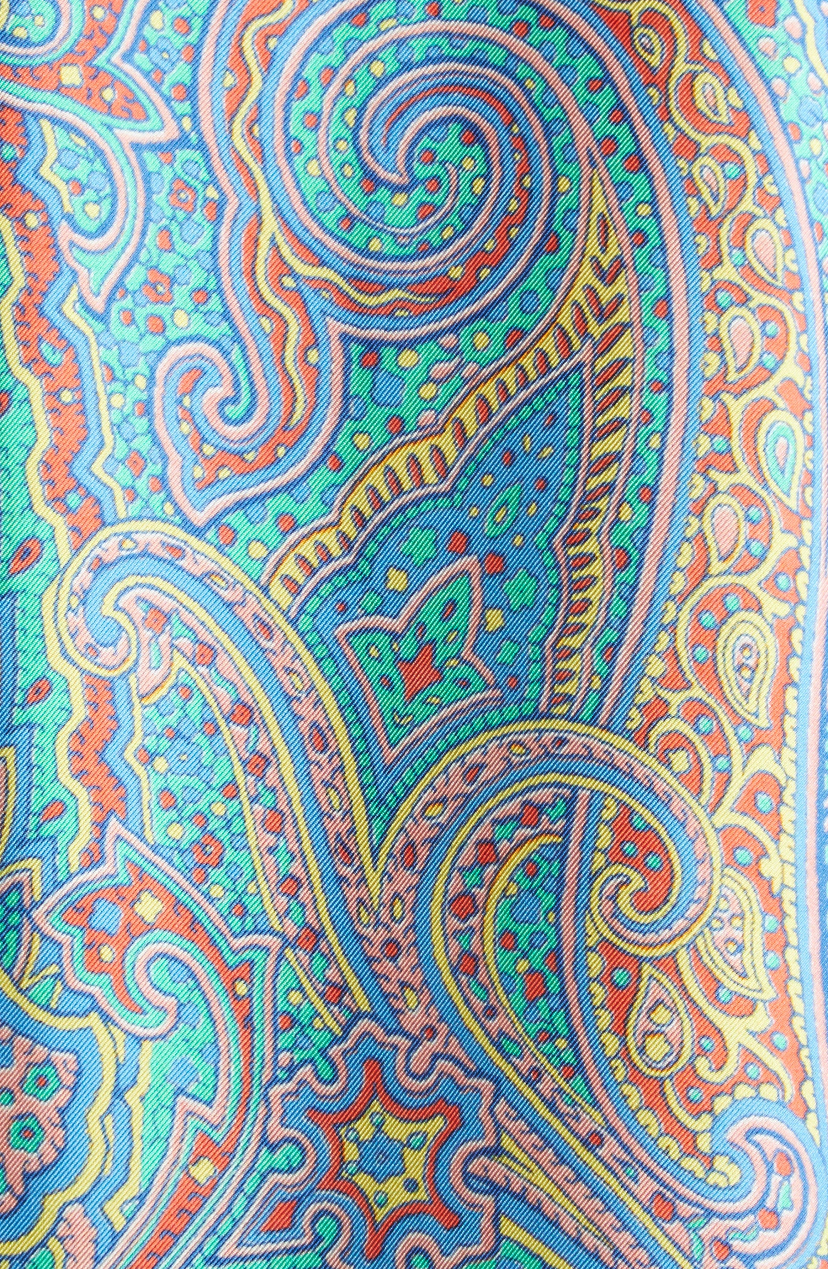Etro Paisley Silk Cape in Green Print at Nordstrom - 4