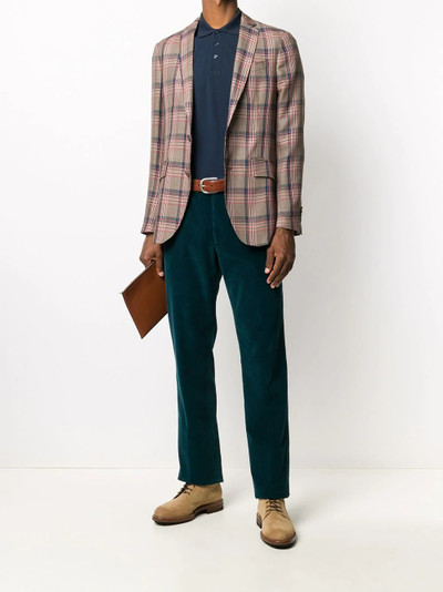 Etro plaid print tailored blazer outlook