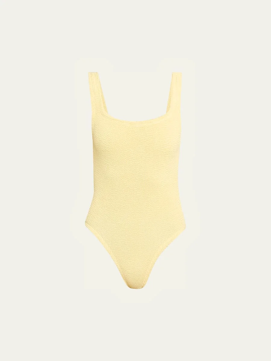 Square-Neck One-Piece Swimsuit - 1