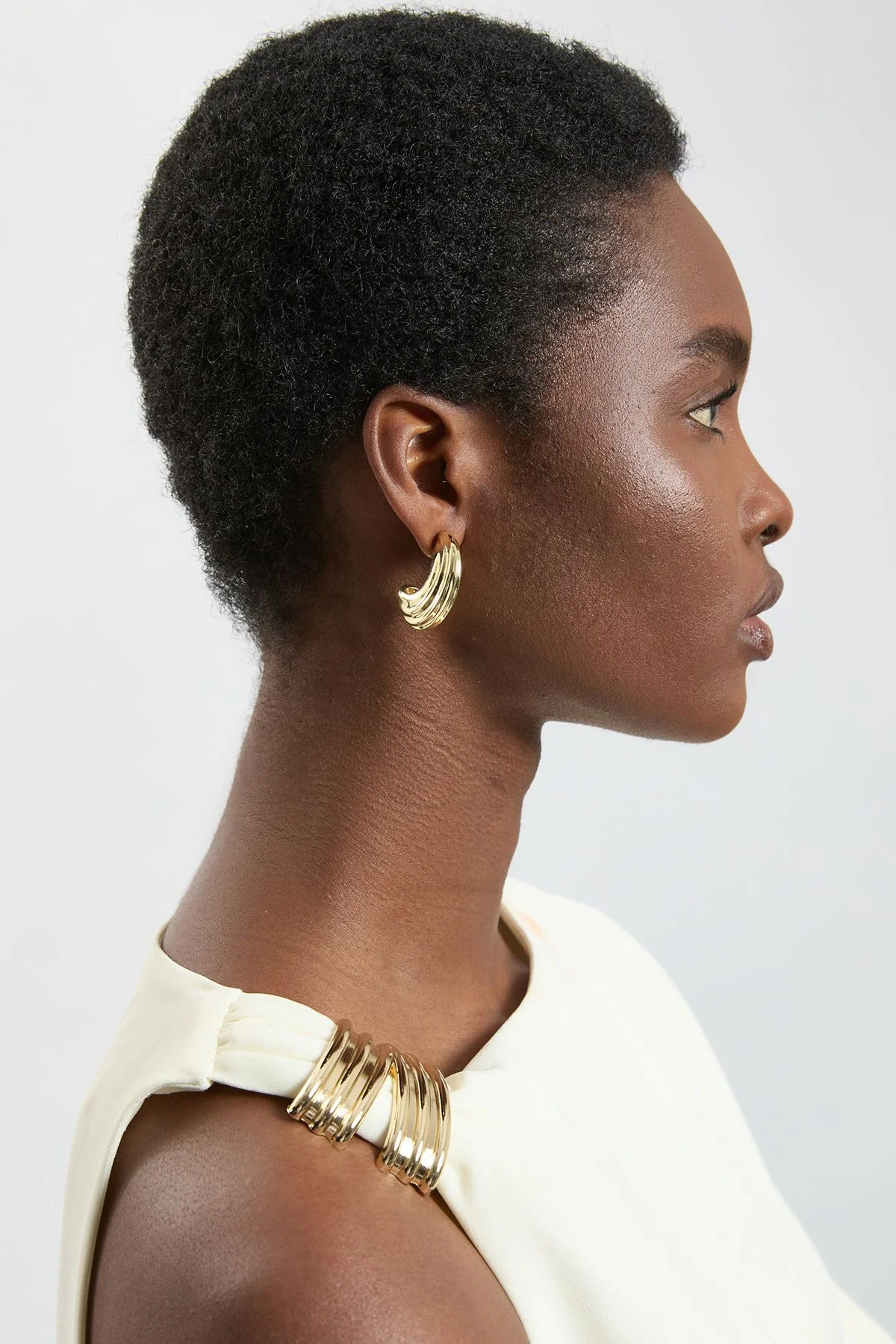 Tapered Hoop Earrings - 1