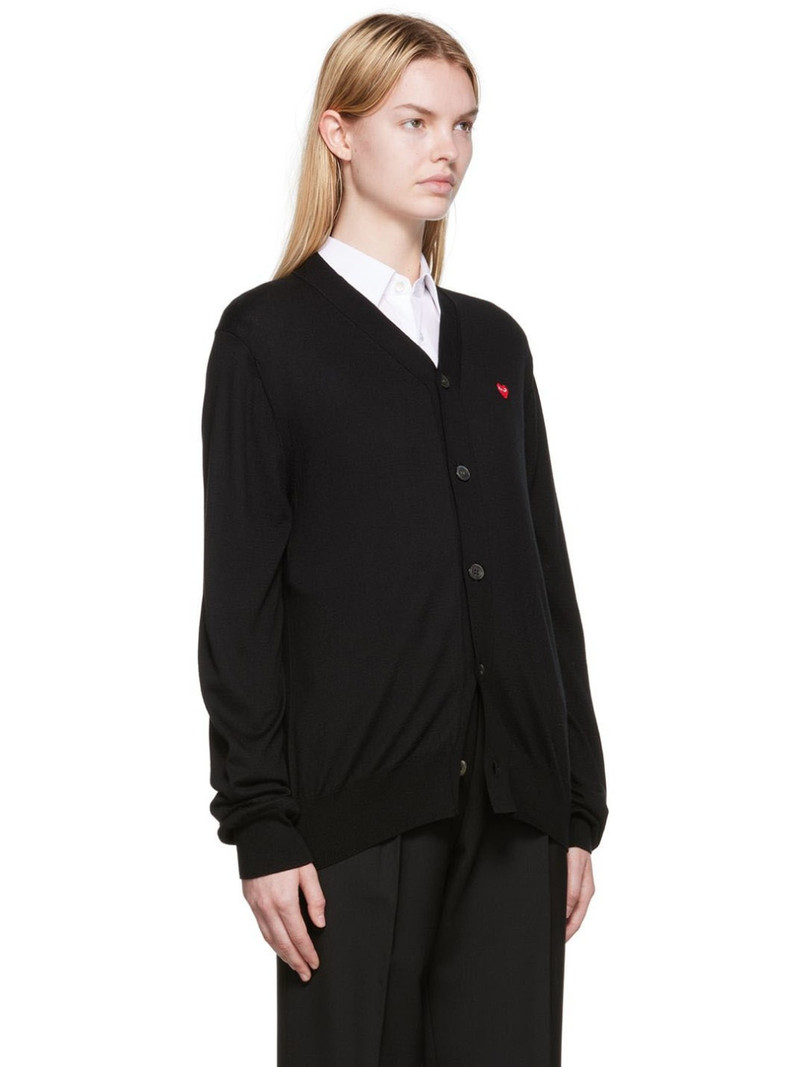 Black Small Heart Patch Cardigan 2