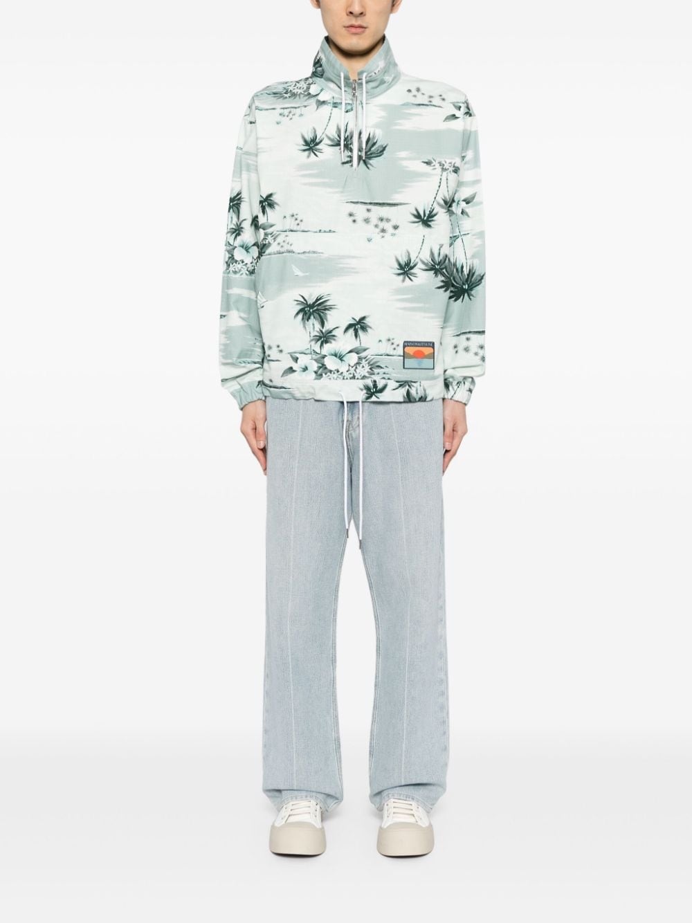 graphic-print cotton jacket - 2