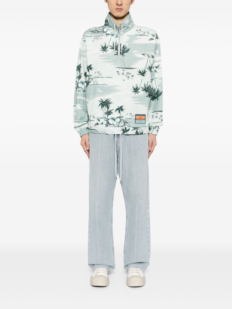Maison Kitsuné graphic-print cotton jacket outlook