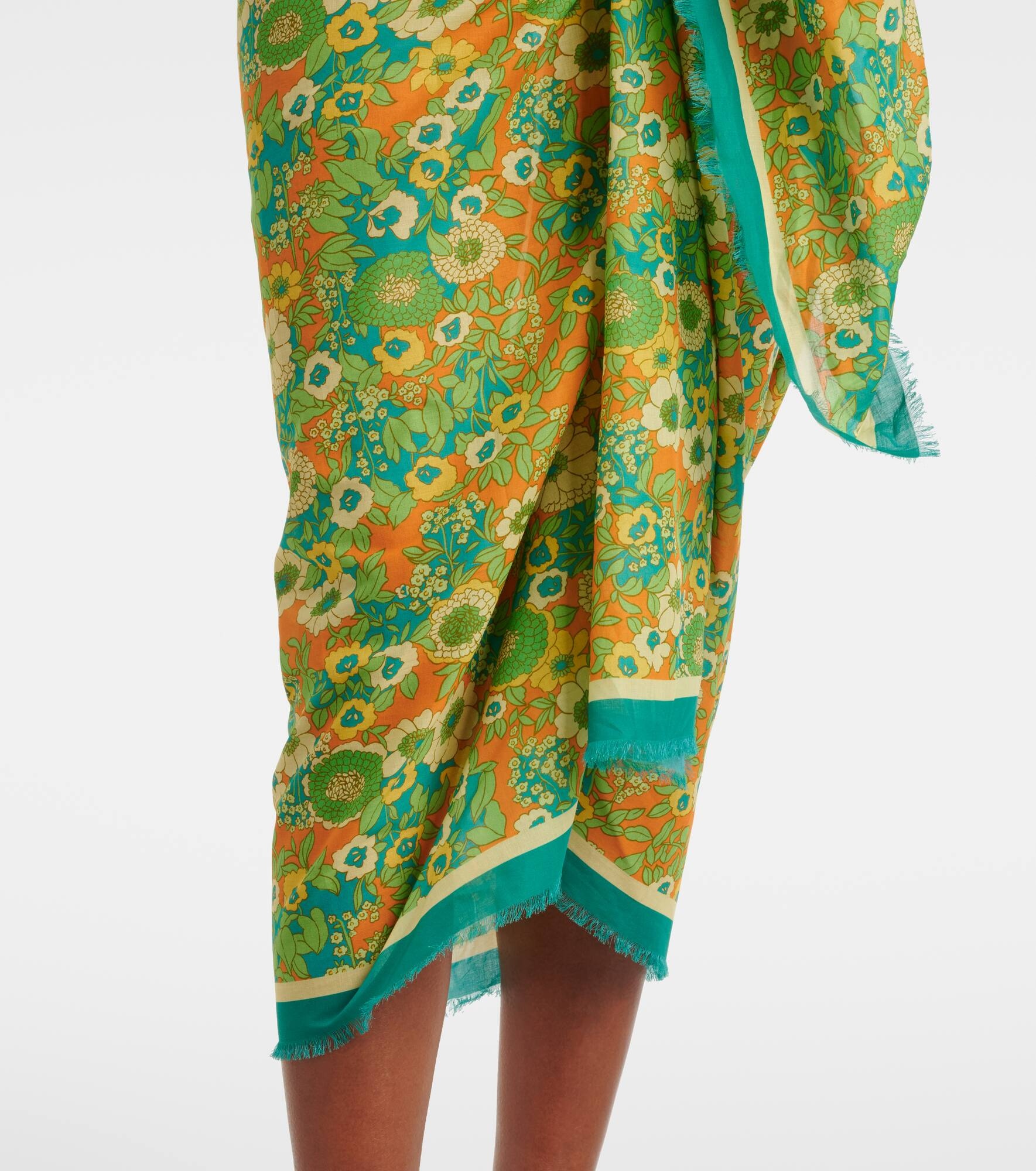 Jeff printed cotton beach cover-up - 5