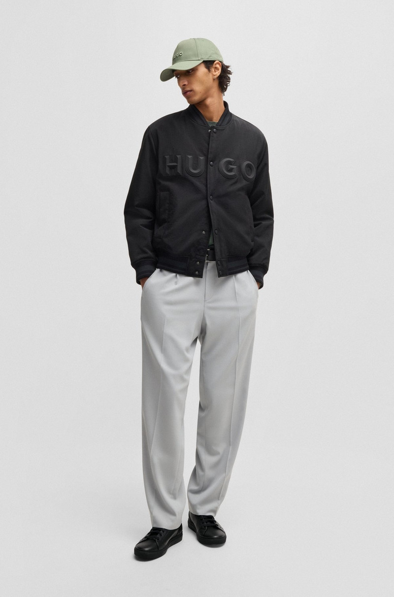 HUGO HIGH-TOP TRAINERS IN GRAINED FAUX LEATHER outlook