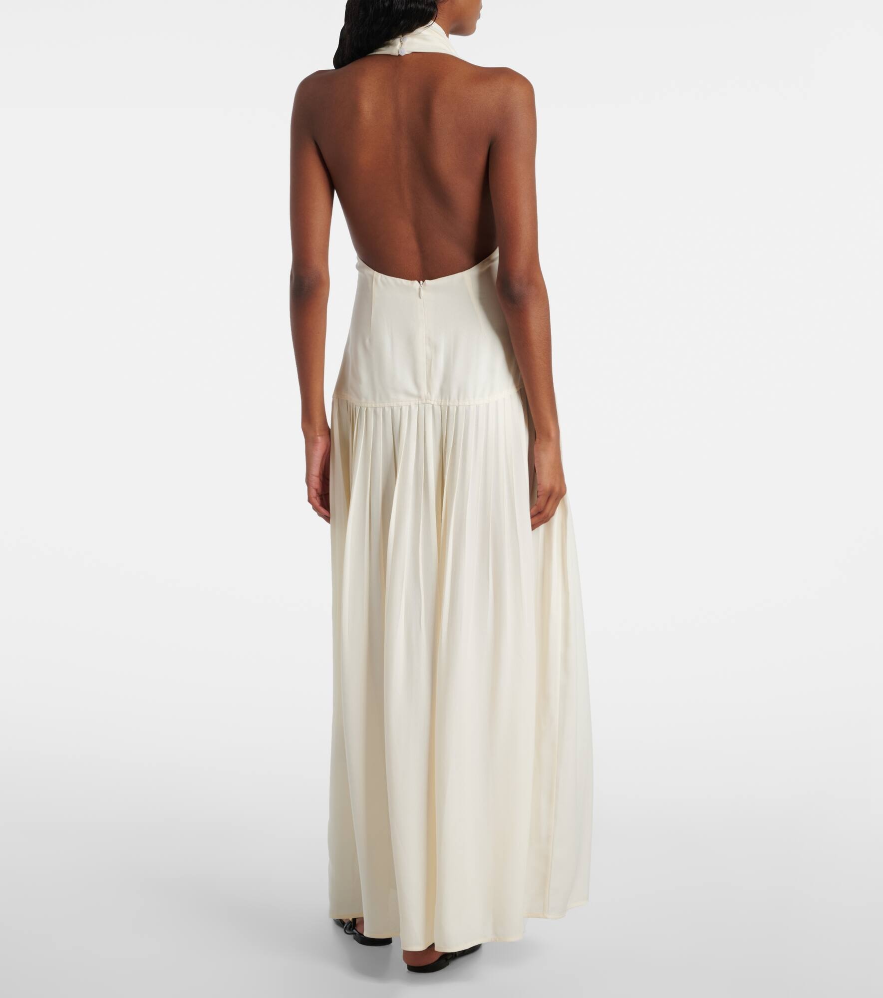 Tala halterneck georgette maxi dress - 3