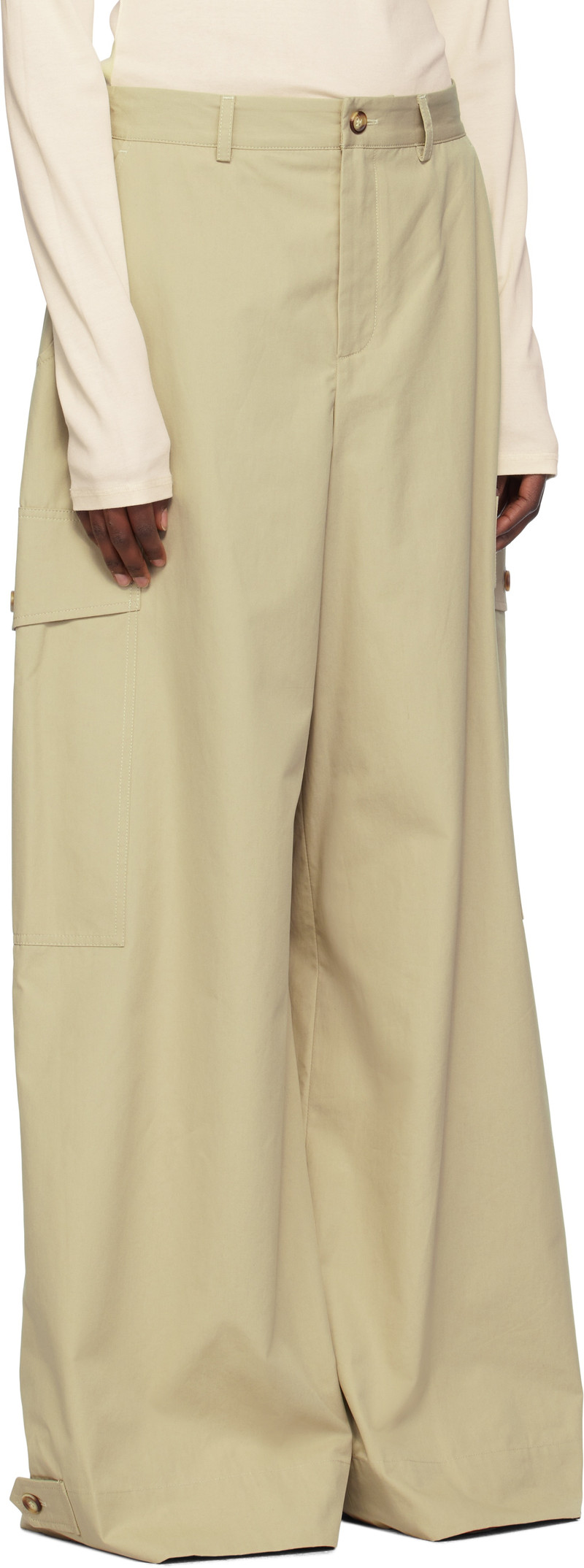 LA COLLECTION Beige Stein Trousers outlook