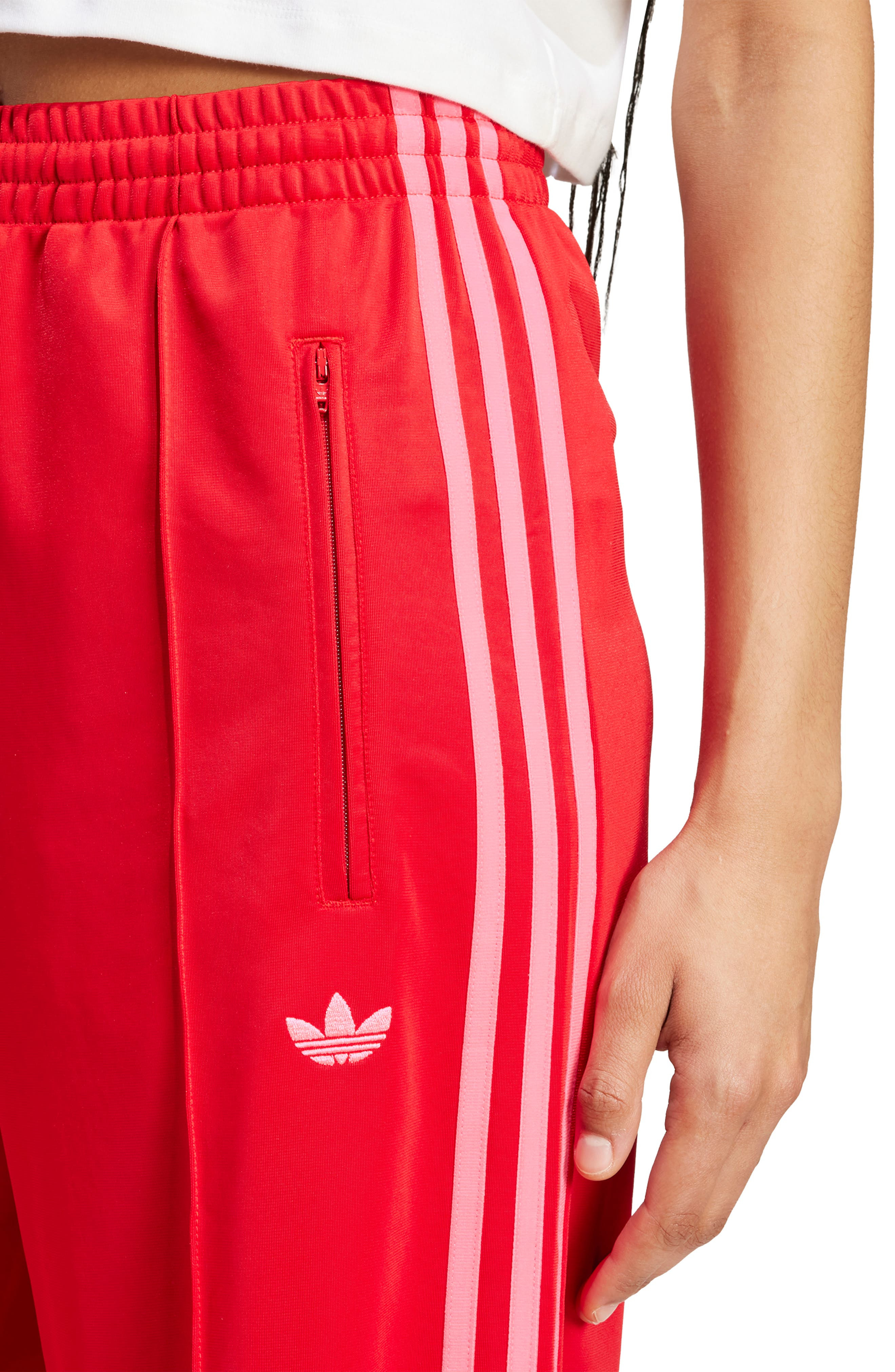adidas Firebird Recycled Polyester Track Pants in Better Scarlet/Lucid Pink at Nordstrom - 3