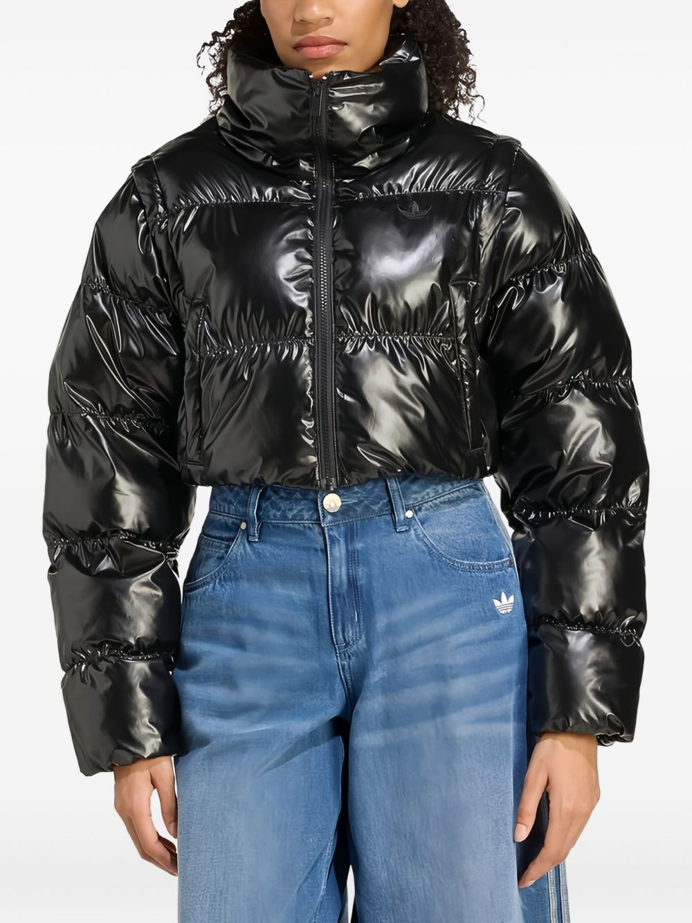 cropped puffer jacket - 3
