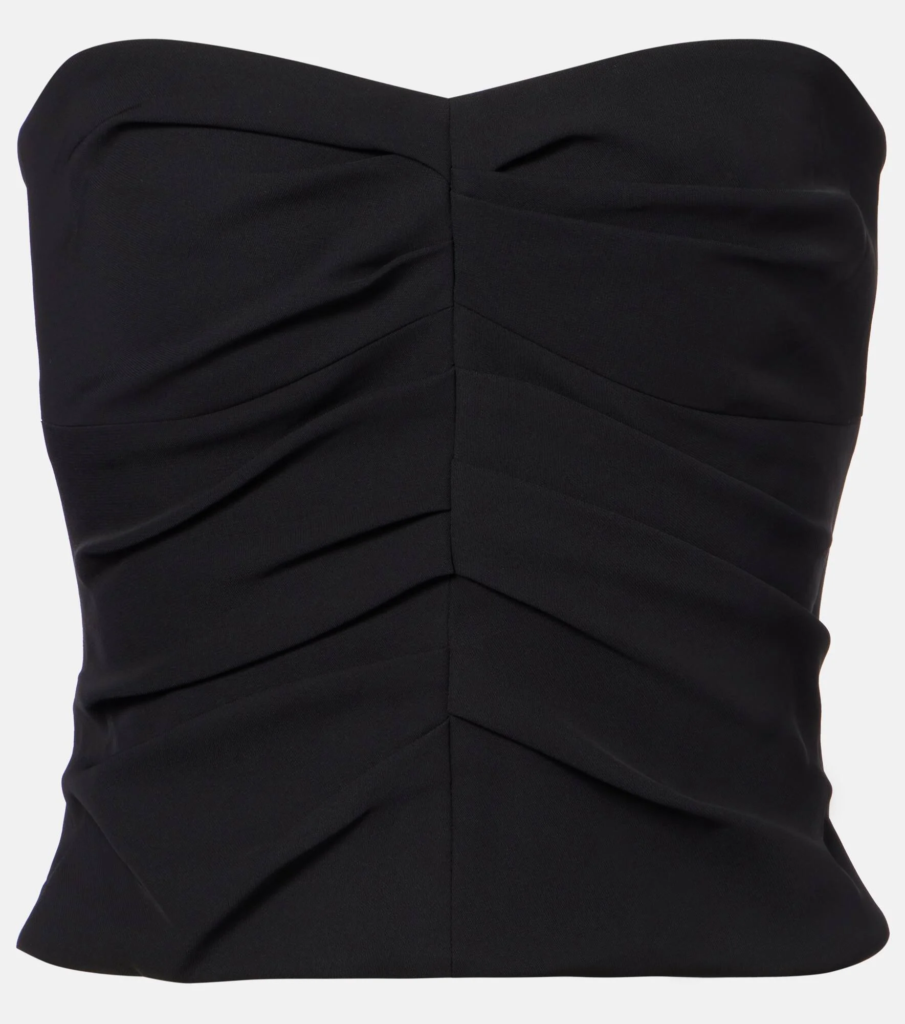 Ruched crêpe tube top - 1