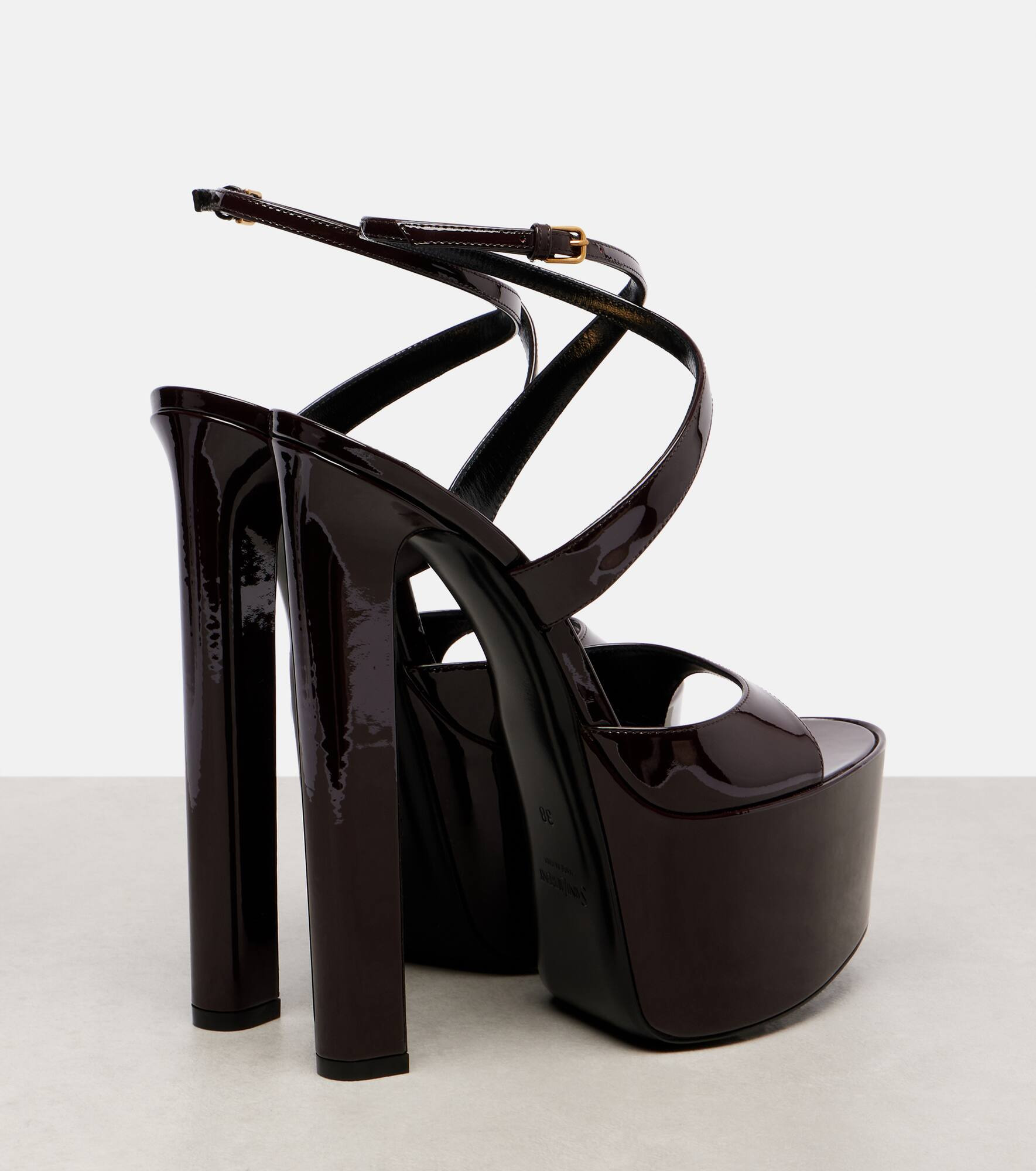 Rossy 160 patent leather platform sandals - 2