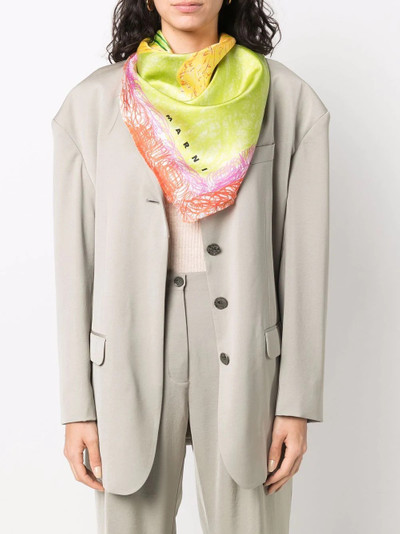 Marni patterned silk scarf outlook