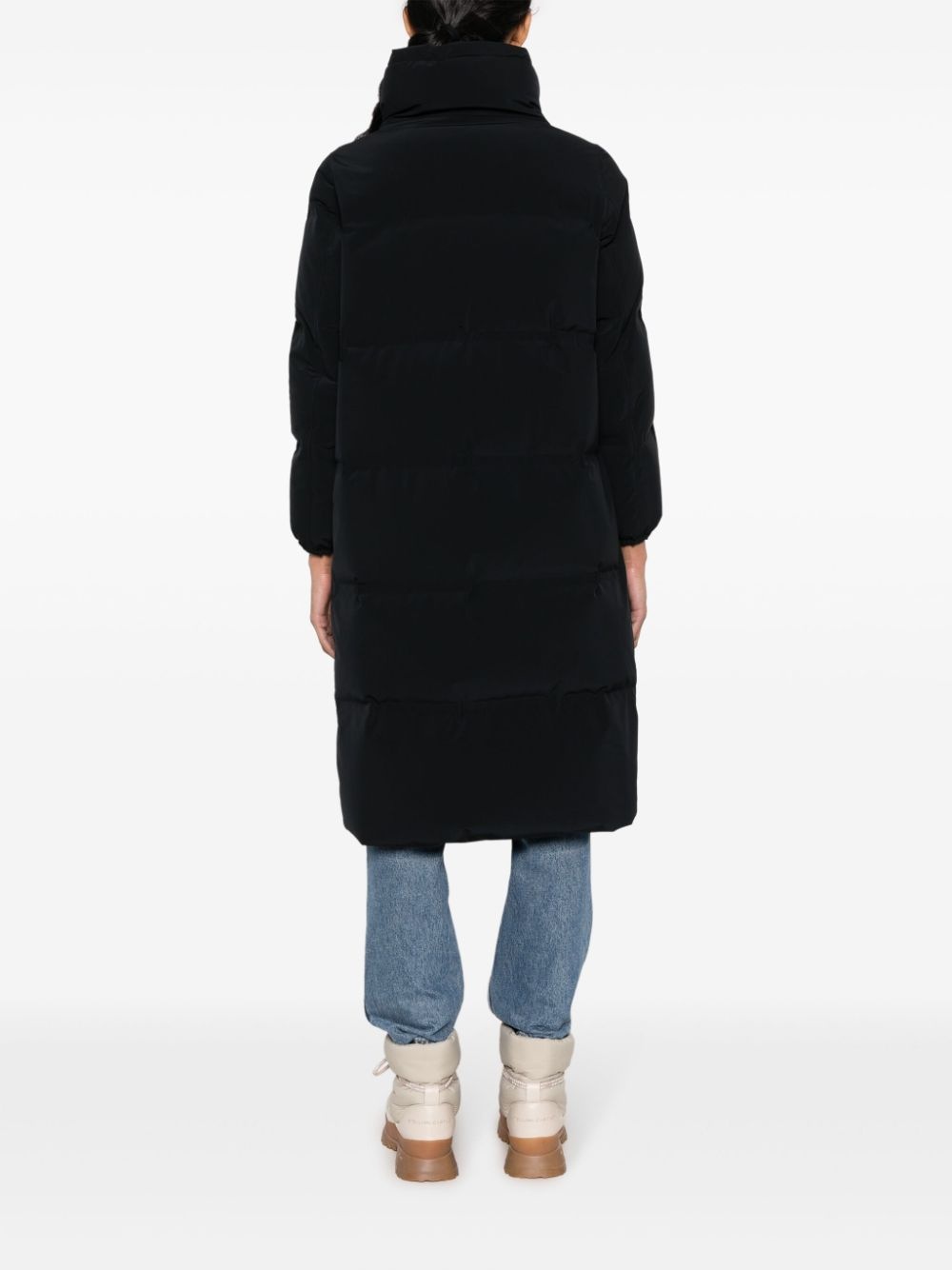 zip-up padded coat - 7