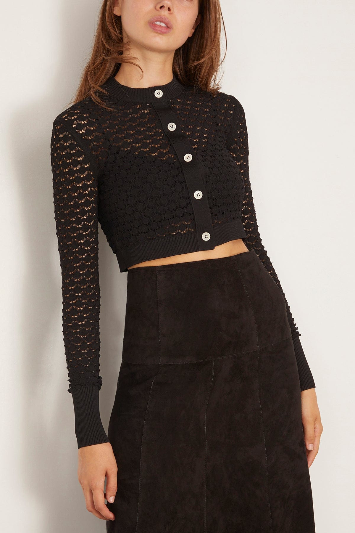 Lace Cardigan in Black - 3