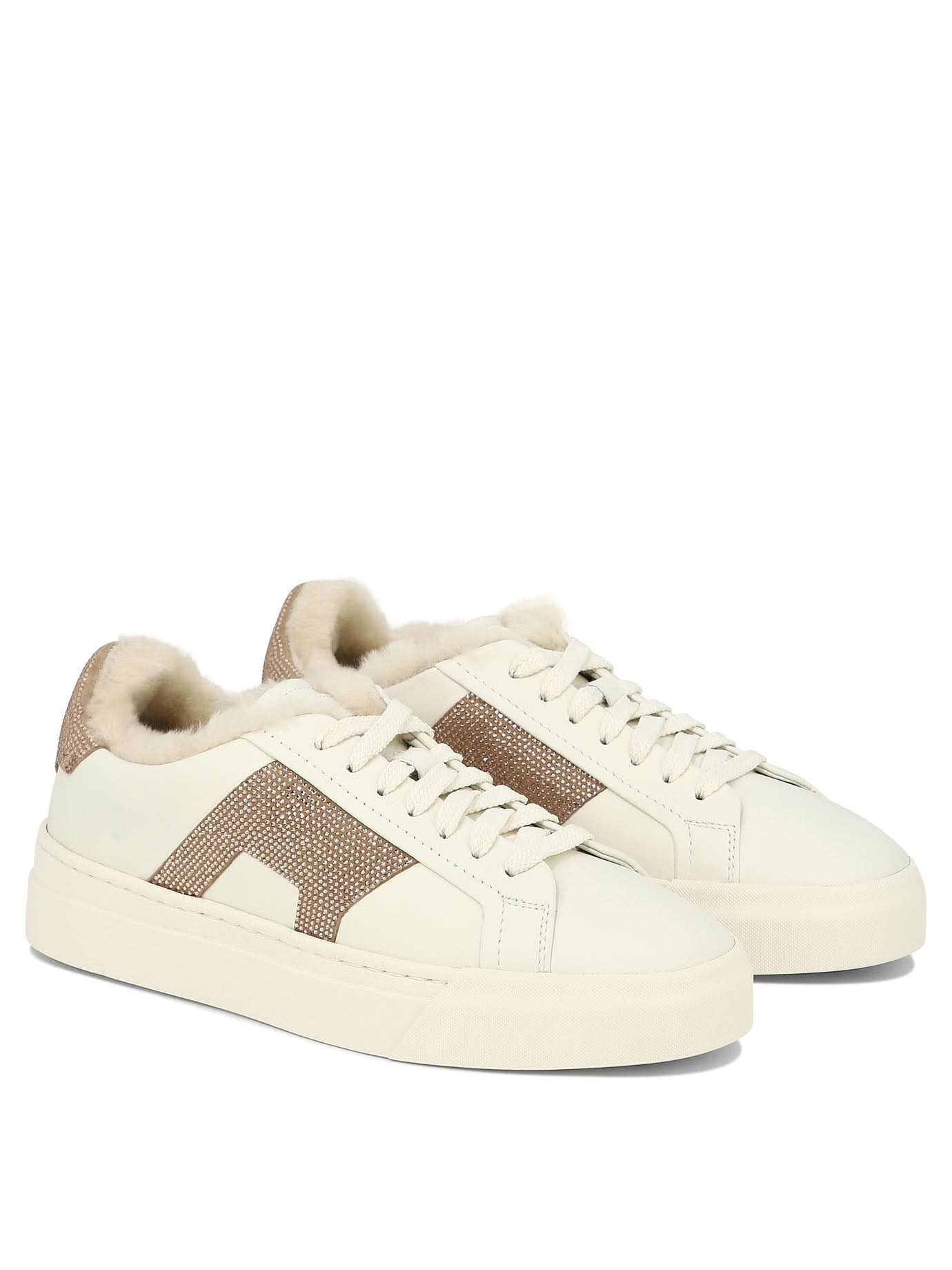 Santoni "double Buckle" Rhinestone-embellished Sneakers - 2