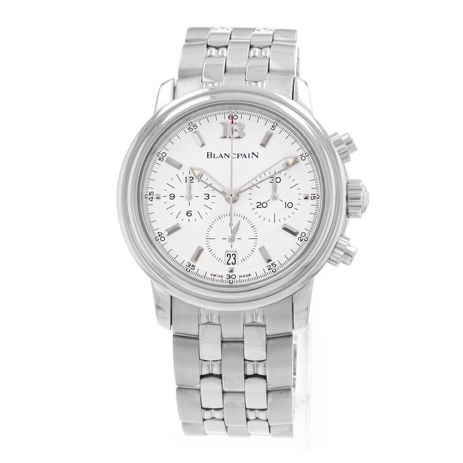 Pre-owned Blancpain Leman Chronograph Automatic White Dial Men's Watch 2185-1127-11 - 3
