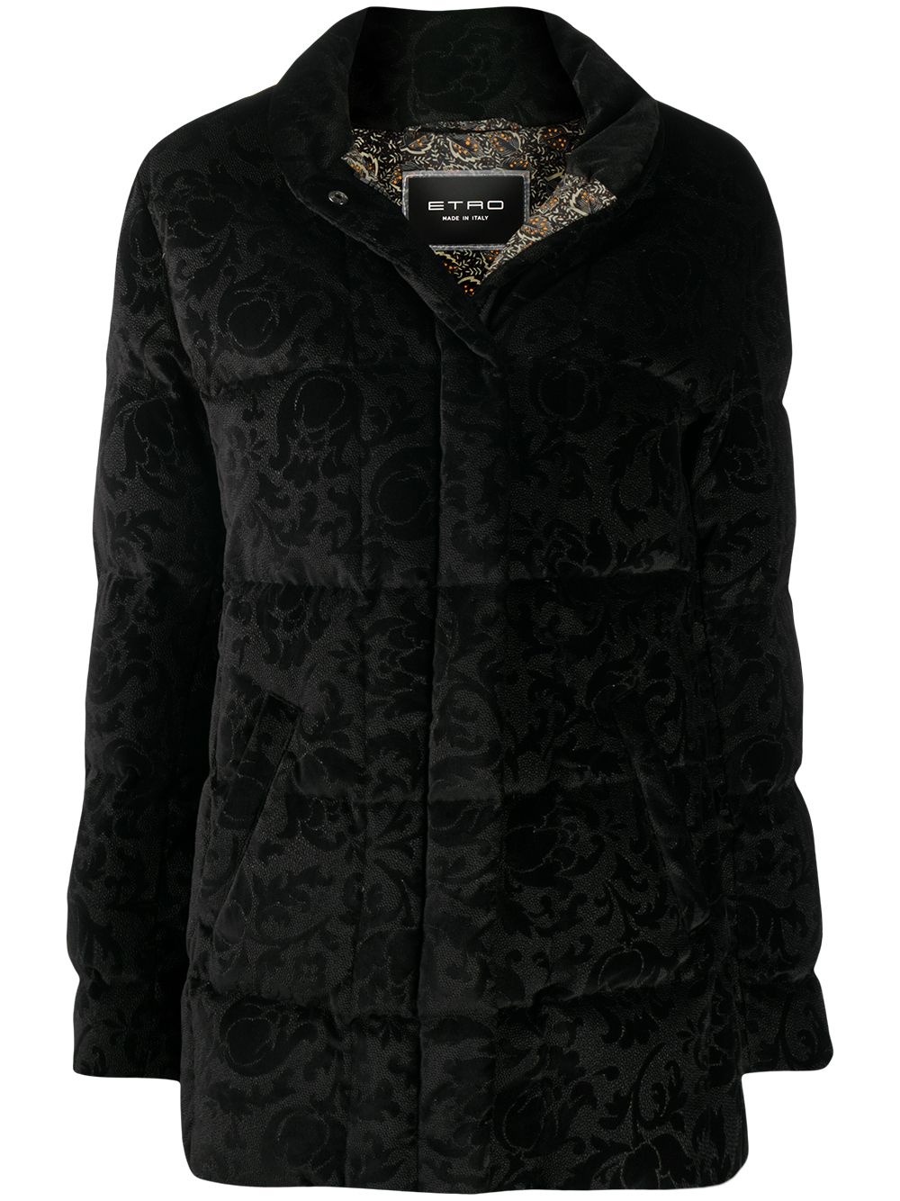 all-over motif padded jacket - 1