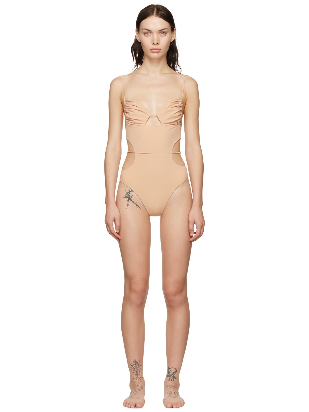 SSENSE Exclusive Beige One-Piece - 1