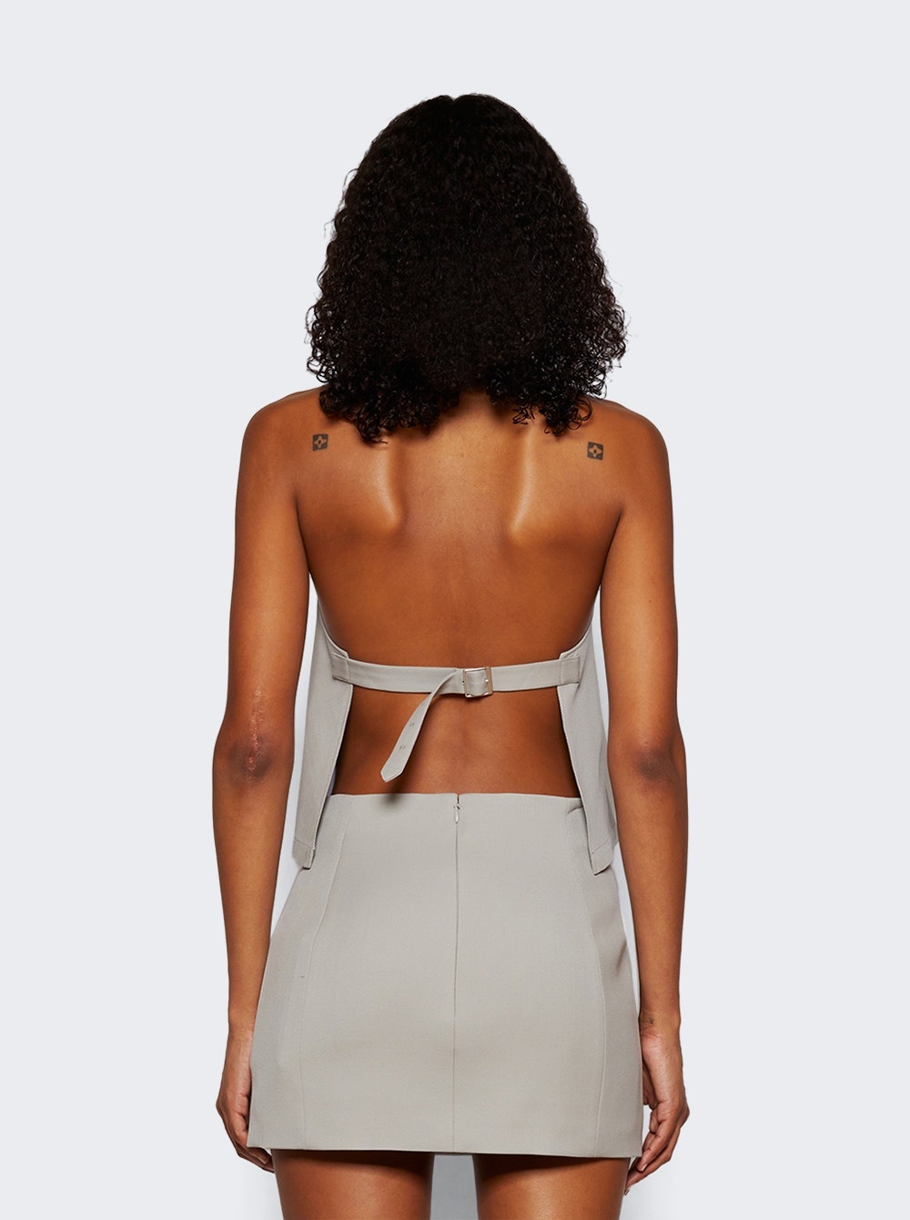 Column Mini Skirt Cement Grey - 5