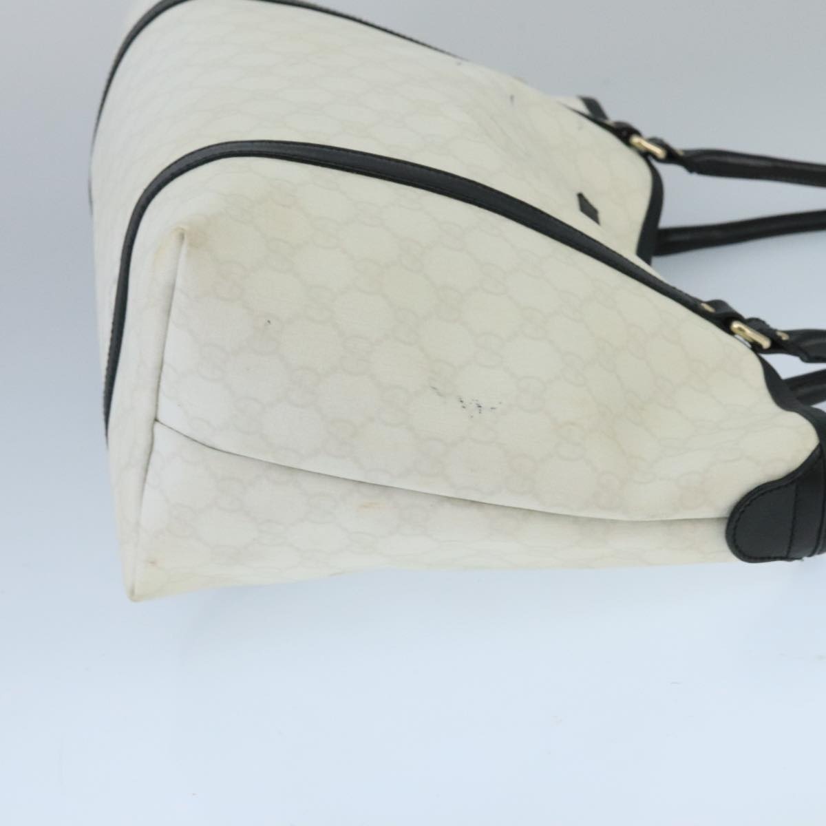GUCCI GG Supreme Tote Bag Pvc Gold White - 3