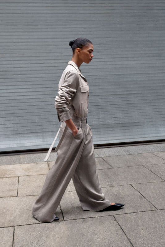 Melange Double Loop Pants - Rye - 11